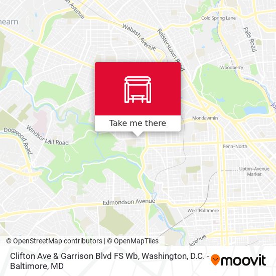 Mapa de Clifton Ave & Garrison Blvd FS Wb