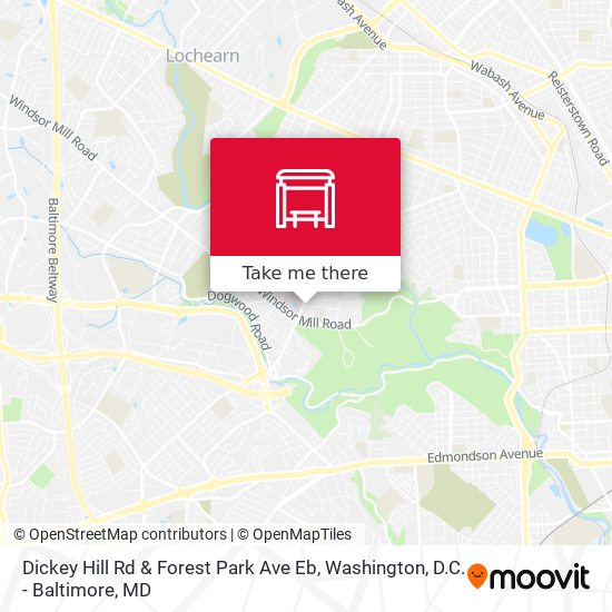 Dickey Hill Rd & Forest Park Ave Eb map