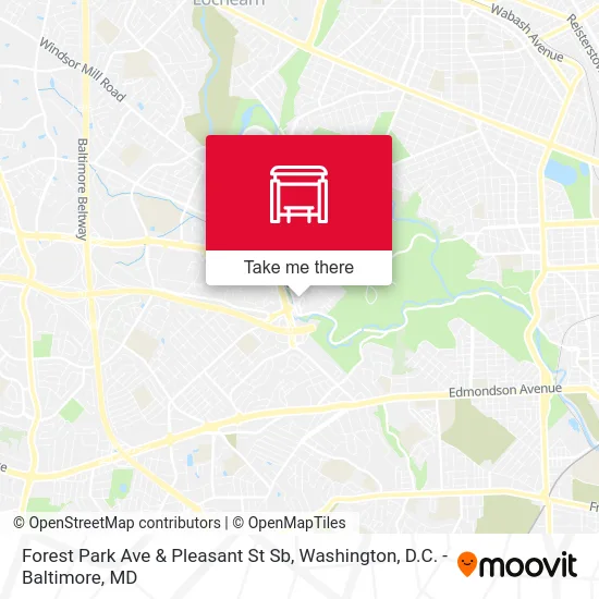 Forest Park Ave & Pleasant St Sb map