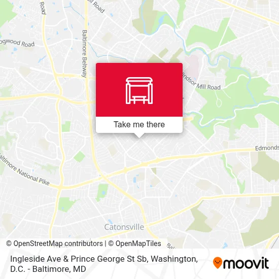 Ingleside Ave & Prince George St Sb map