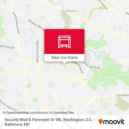 Security Blvd & Perimeter Dr Wb map