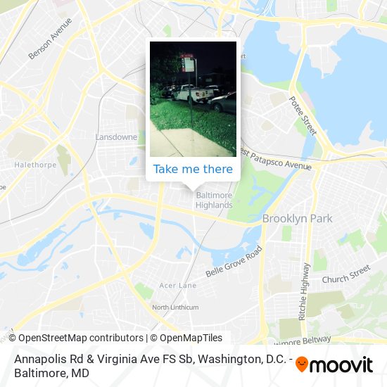 Annapolis Rd & Virginia Ave FS Sb map