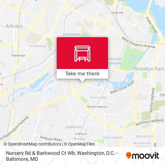 Nursery Rd & Barkwood Ct Wb map
