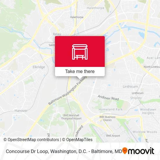 Concourse Dr Loop map