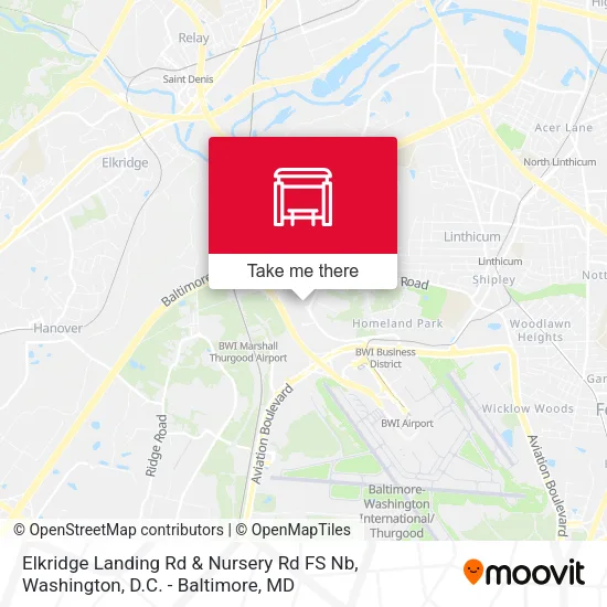 Elkridge Landing Rd & Nursery Rd FS Nb map