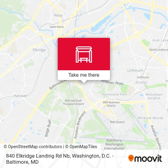 840 Elkridge Landing Rd Nb map