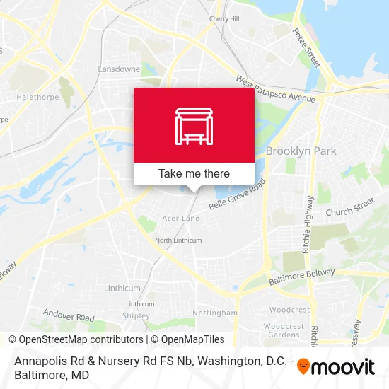 Annapolis Rd & Nursery Rd FS Nb map