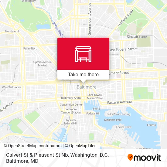 Calvert St & Pleasant St Nb map
