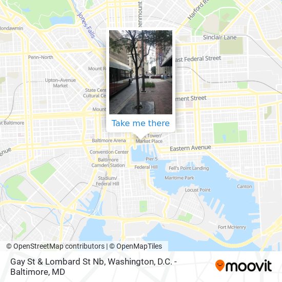 Gay St & Lombard St Nb map