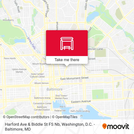 Harford Ave & Biddle St FS Nb map