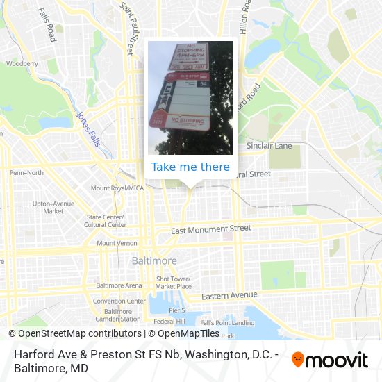 Harford Ave & Preston St FS Nb map