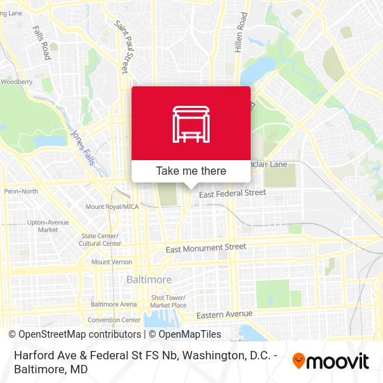 Harford Ave & Federal St FS Nb map