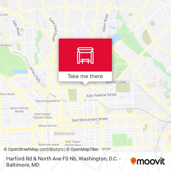 Harford Rd & North Ave FS Nb map