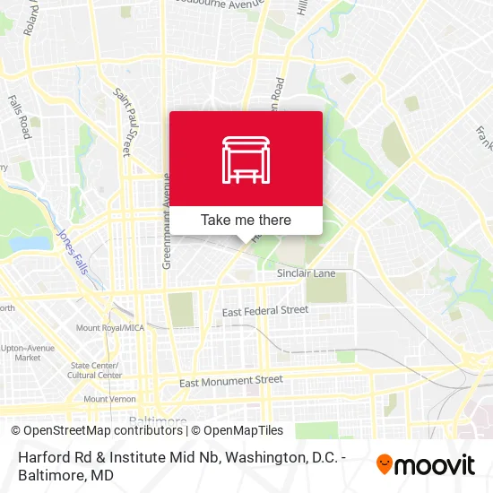 Harford Rd & Institute Mid Nb map