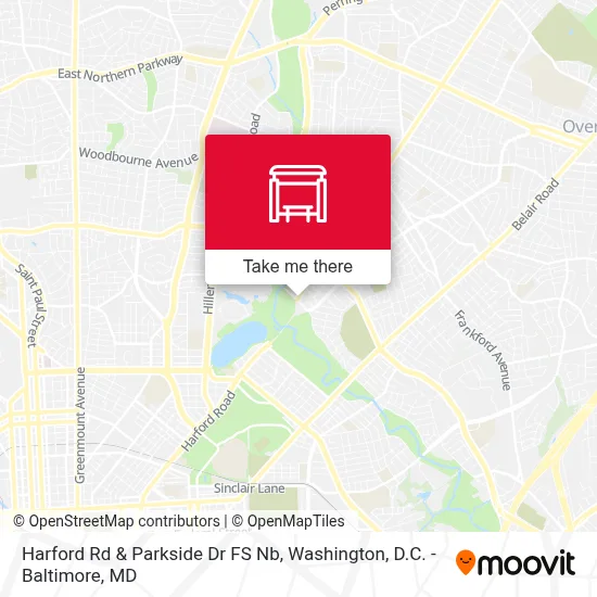 Harford Rd & Parkside Dr FS Nb map