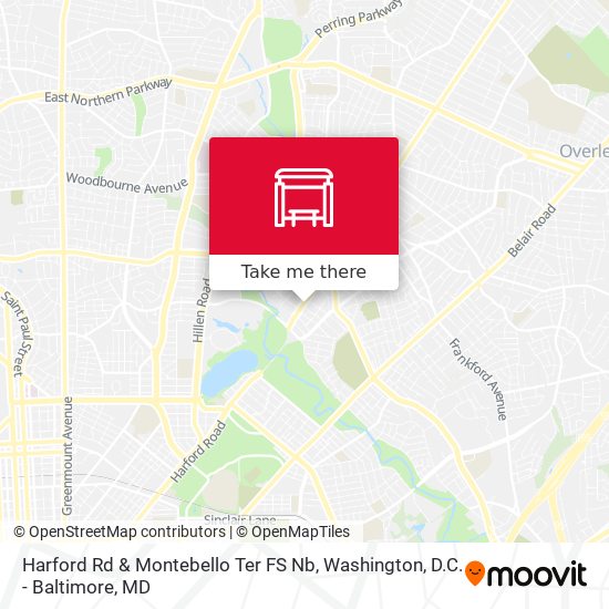 Harford Rd & Montebello Ter FS Nb map