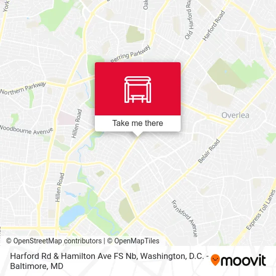 Harford Rd & Hamilton Ave FS Nb map