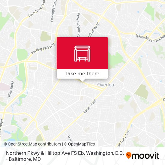 Mapa de Northern Pkwy & Hilltop Ave FS Eb
