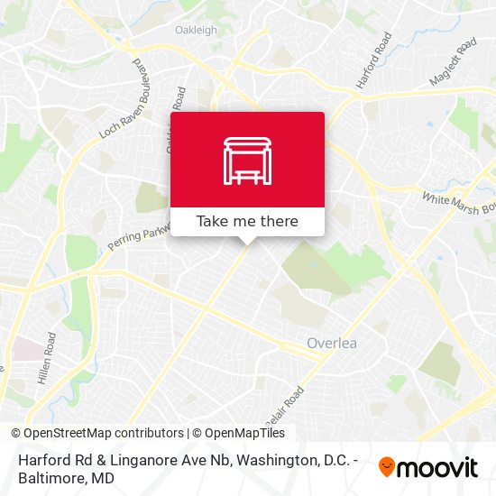 Harford Rd & Linganore Ave Nb map