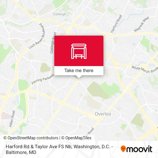 Harford Rd & Taylor Ave FS Nb map