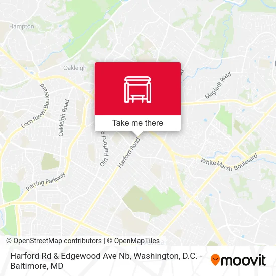 Harford Rd & Edgewood Ave Nb map
