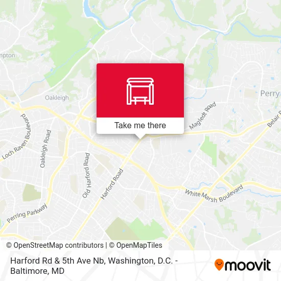 Harford Rd & 5th Ave Nb map