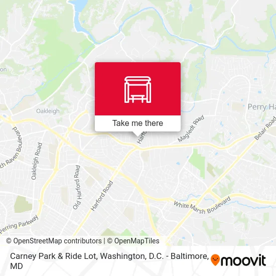 Carney Park & Ride Lot map