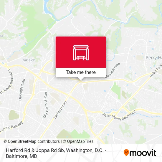 Harford Rd & Joppa Rd Sb map