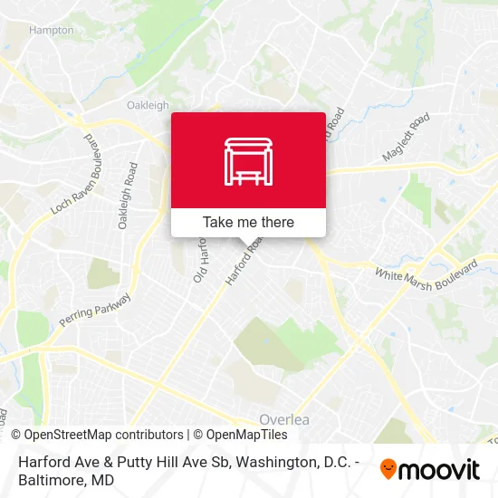 Mapa de Harford Ave & Putty Hill Ave Sb