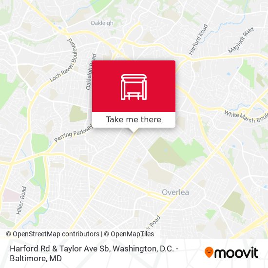 Harford Rd & Taylor Ave Sb map