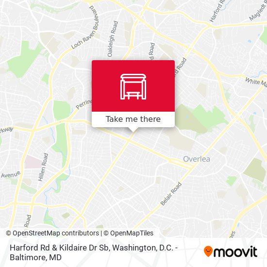 Harford Rd & Kildaire Dr Sb map