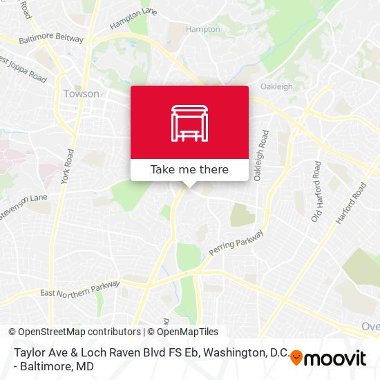 Taylor Ave & Loch Raven Blvd FS Eb map