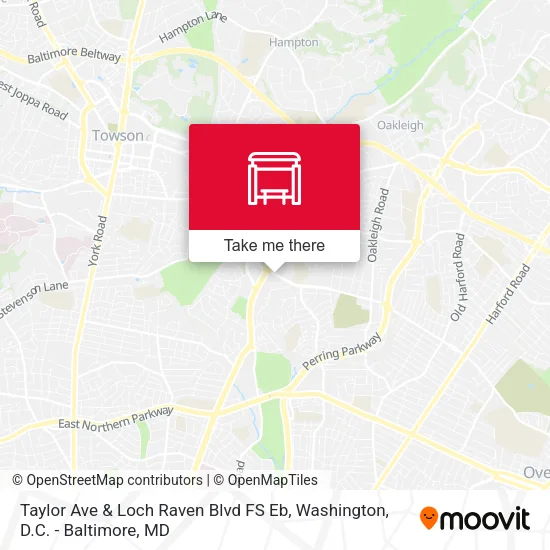 Taylor Ave & Loch Raven Blvd FS Eb map
