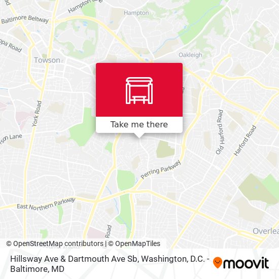 Mapa de Hillsway Ave & Dartmouth Ave Sb