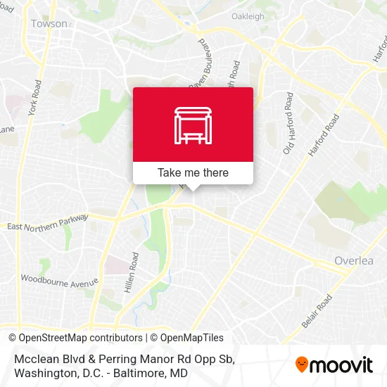 Mcclean Blvd & Perring Manor Rd Opp Sb map