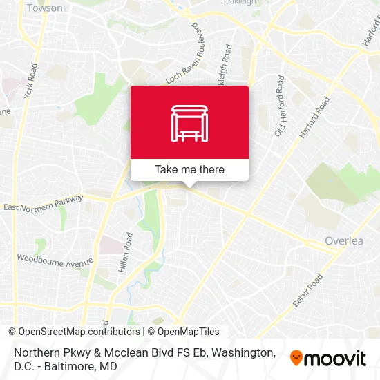 Northern Pkwy & Mcclean Blvd FS Eb map