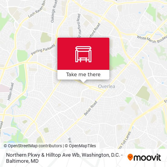 Mapa de Northern Pkwy & Hilltop Ave Wb