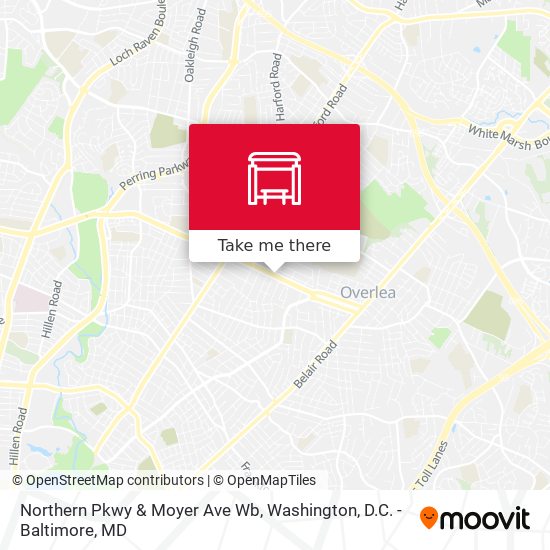 Northern Pkwy & Moyer Ave Wb map