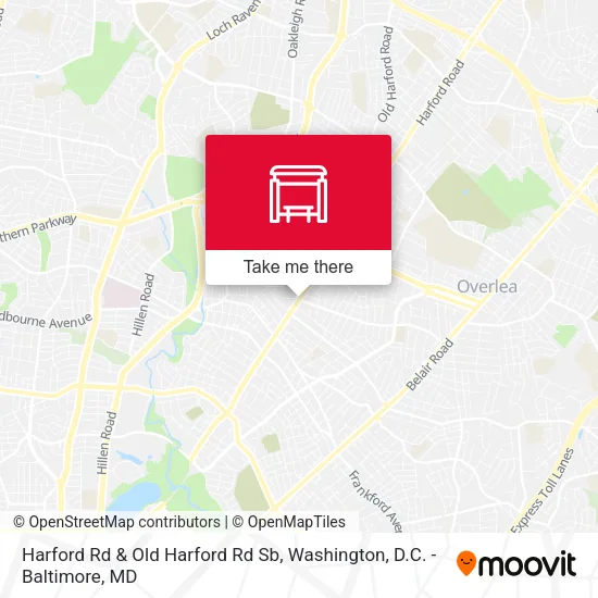 Harford Rd & Old Harford Rd Sb map