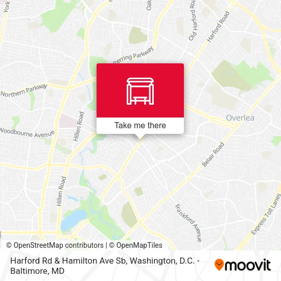 Harford Rd & Hamilton Ave Sb map