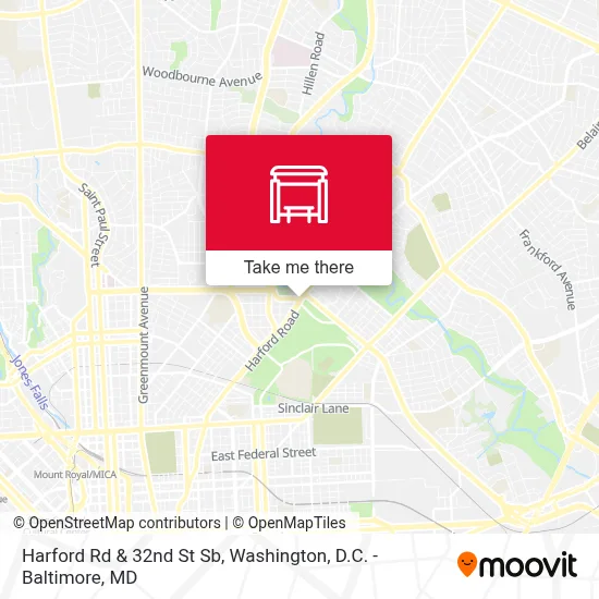 Harford Rd & 32nd St Sb map