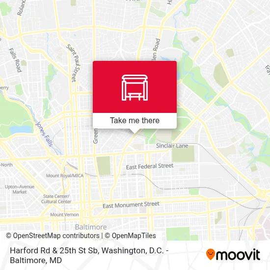 Harford Rd & 25th St Sb map