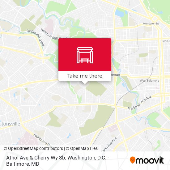 Athol Ave & Cherry Wy Sb map