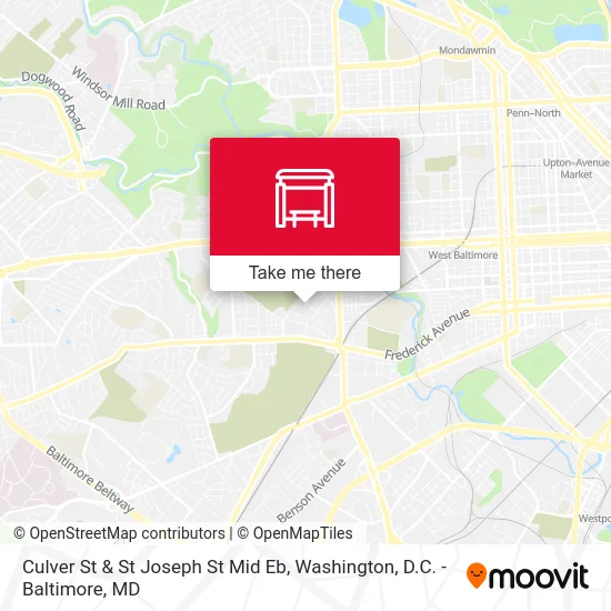 Culver St & St Joseph St Mid Eb map