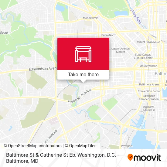 Baltimore St & Catherine St Eb map