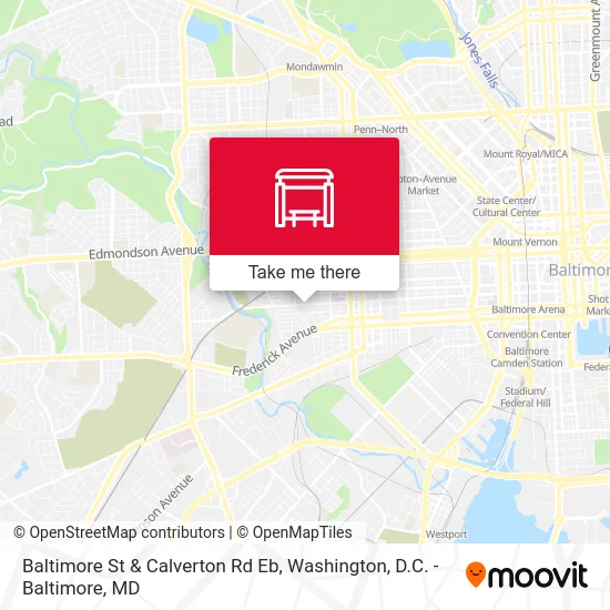 Baltimore St & Calverton Rd Eb map