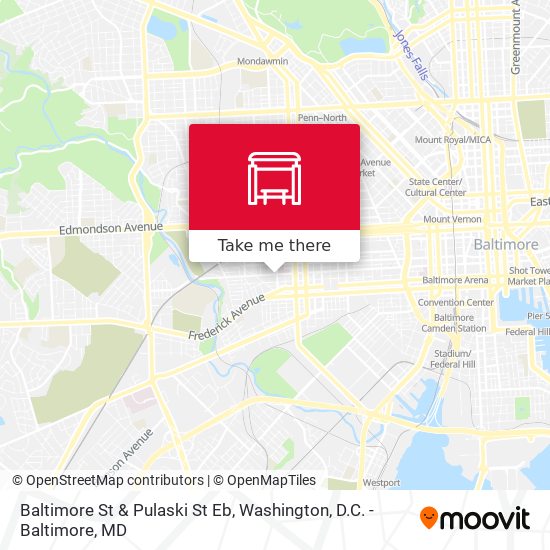 Mapa de Baltimore St & Pulaski St Eb