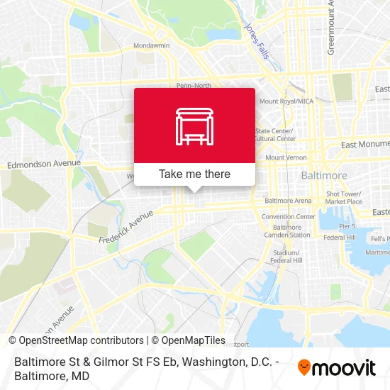 Baltimore St & Gilmor St FS Eb map