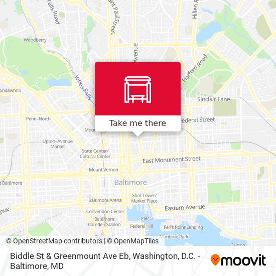 Biddle St & Greenmount Ave Eb map