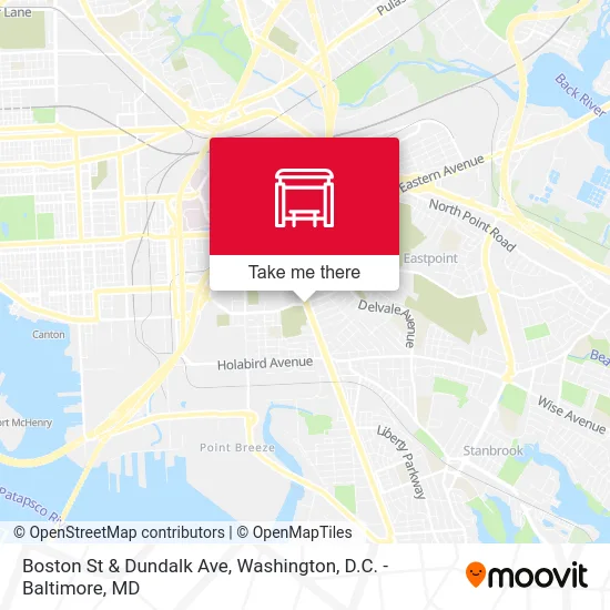 Boston St & Dundalk Ave map